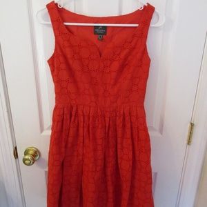 Adrianna Papell Red Lace Dress Petite